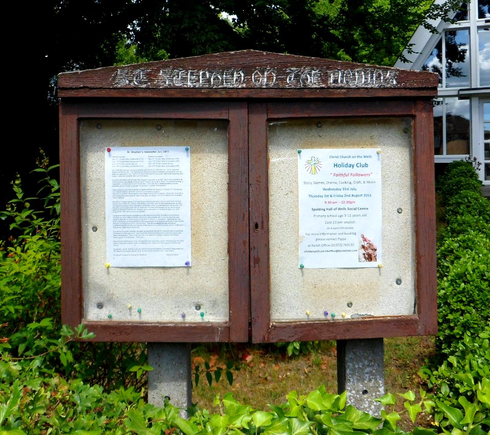 St Stephen-on-the-Downs Church, Rosebery Avenue, Langley Vale (August 2013) (Signboard)