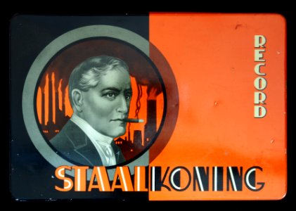 Staalkoning Record sigaren blik, foto 1
