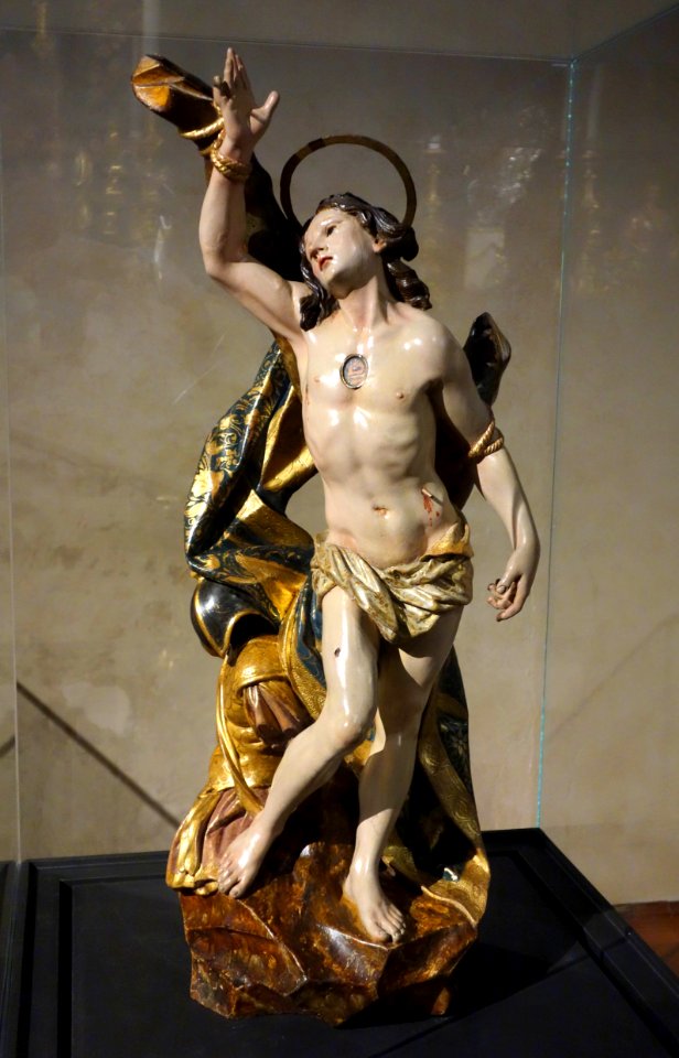 St Sebastian by Anton Maria Maragliano, 1726, wood - Museo Diocesano (Genoa) - DSC01814