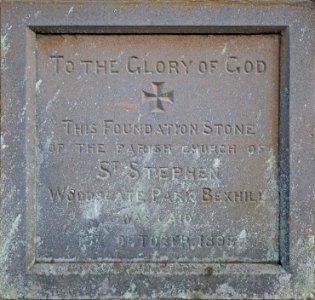 St Stephen's Church Foundation Stone, Bexhill