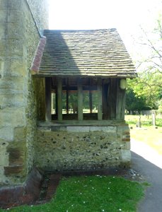 St Mary's Church, Epsom Road, West Horsley (May 2014) (Porch)