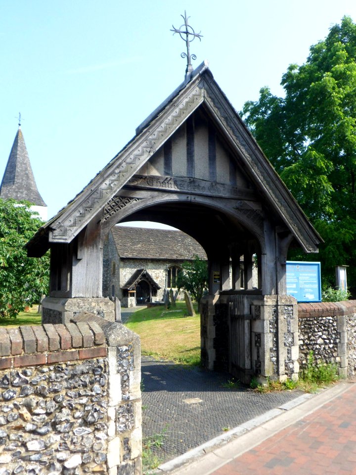 St Nicolas' Church, Church Road, Great Bookham (July 2013) (Lychgate)