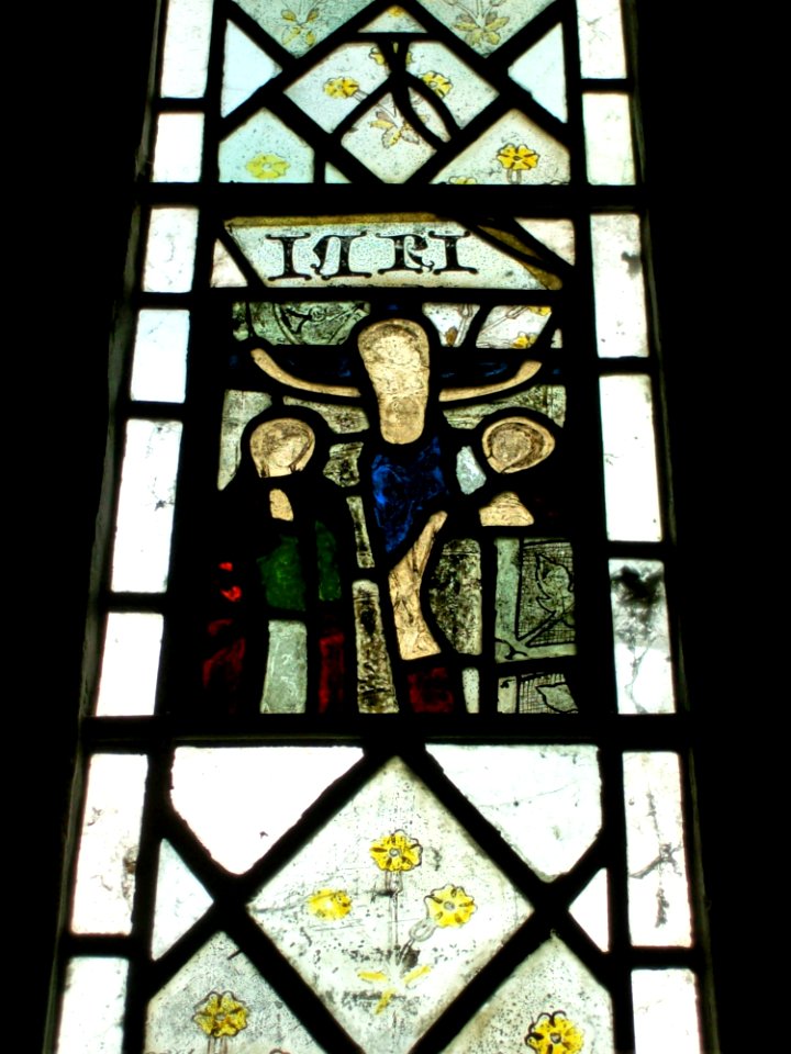 St Peter's, Cowfold, medieval glass 01