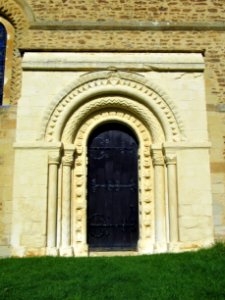 St Mary, Iffley, south door 01