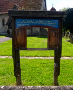 St Paul's Church, Poyle Road, Tongham (May 2014) (Noticeboard)