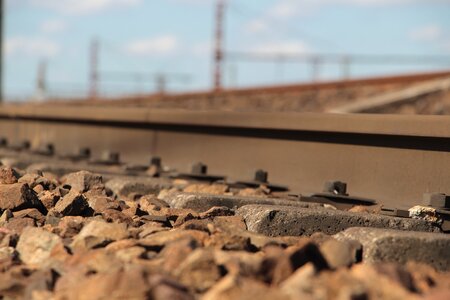 Railway transport track photo