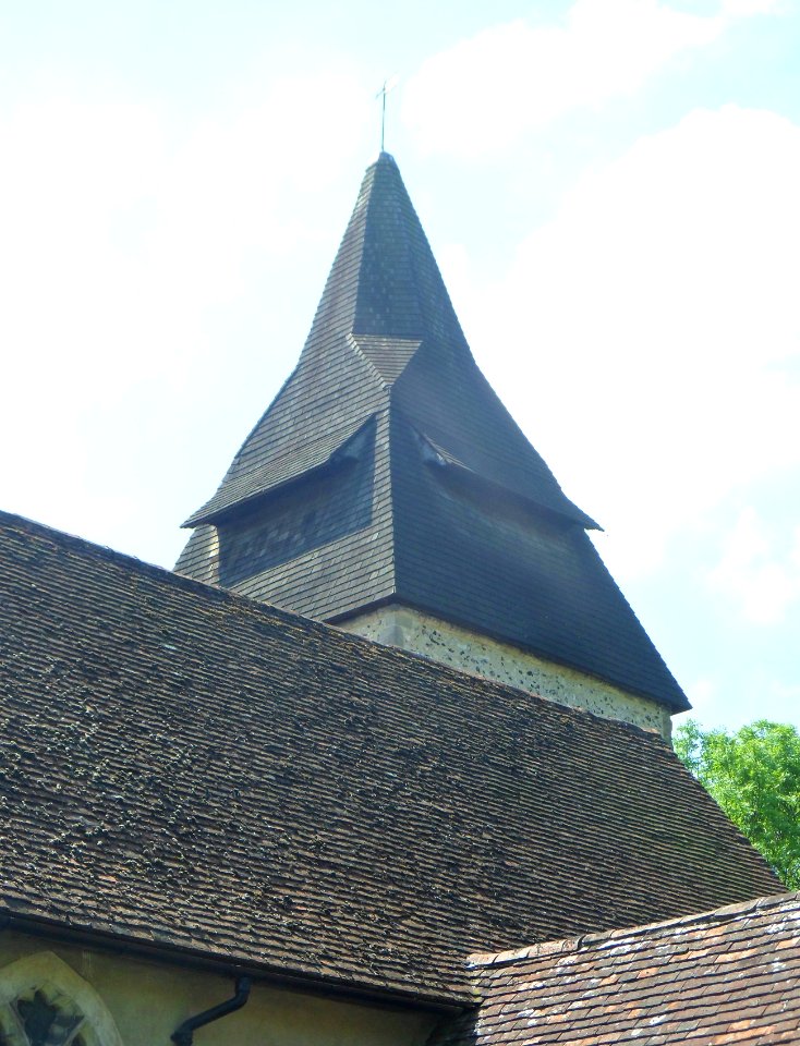 St Mary's Church, Epsom Road, West Horsley (May 2014) (Spire)
