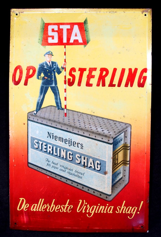 Sta op Sterling shag metalen reklame bord