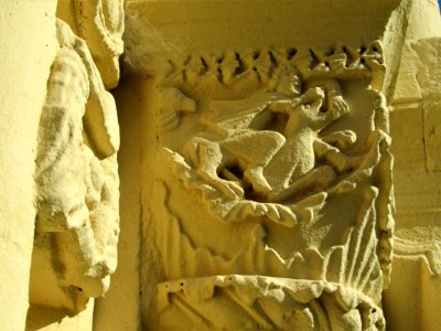 St Mary, Iffley, south door 06