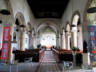 St Mary, Minster in Thanet, nave looking east