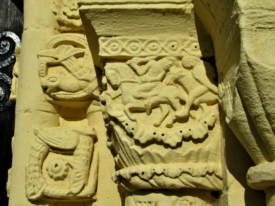 St Mary, Iffley, south door 05