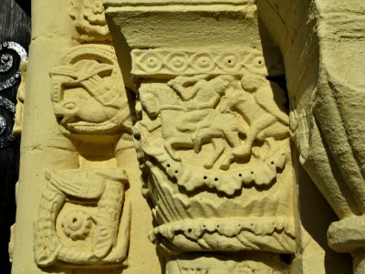 St Mary, Iffley, south door 05