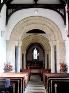 St Mary, Iffley, interior, looking east