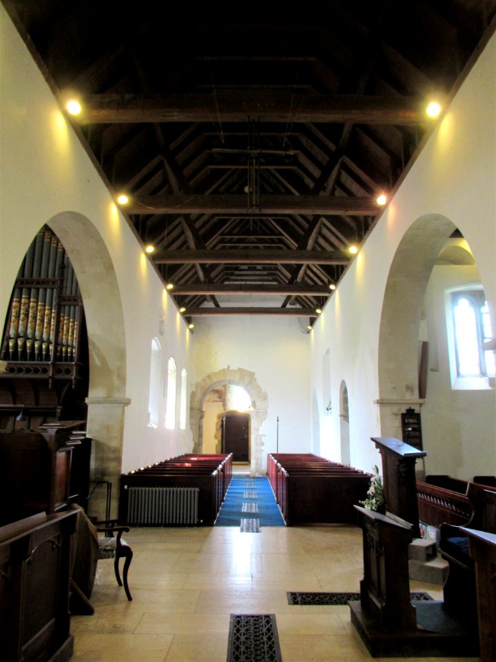 St Mary, Sompting, nave looking west