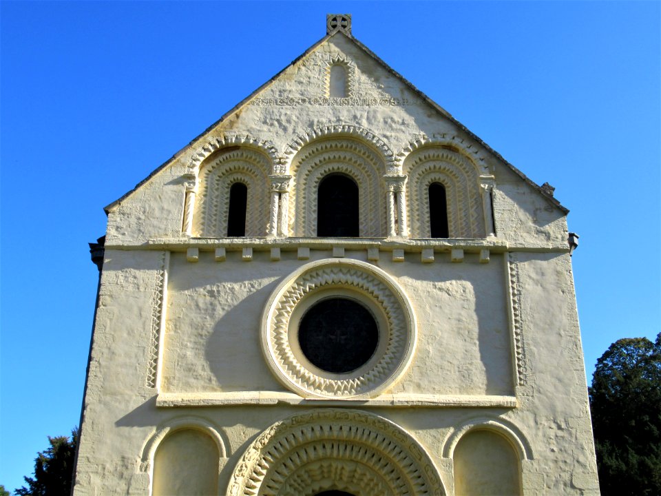 St Mary, Iffley, west front 02