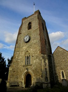 St Mary's Church, Church Street, Walton-on-Thames (June 2015) (Tower)