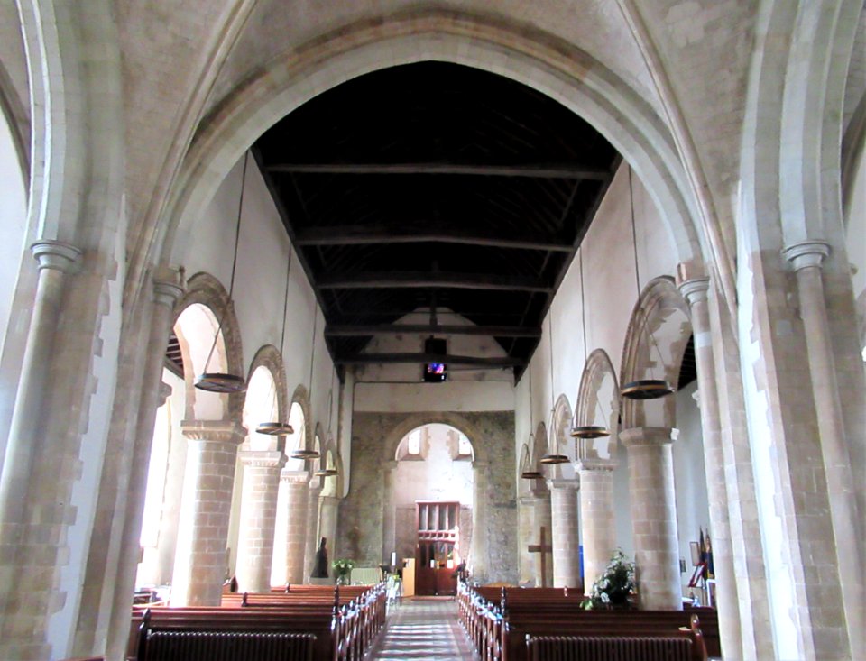 St Mary, Minster in Thanet, nave looking west