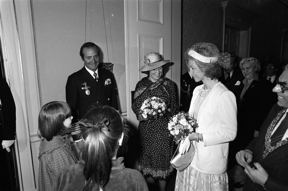 Staatsbezoek Spaans Koninklijk paar Koningin Sophia , Guan Carlos en Prinses Be, Bestanddeelnr 930-7310