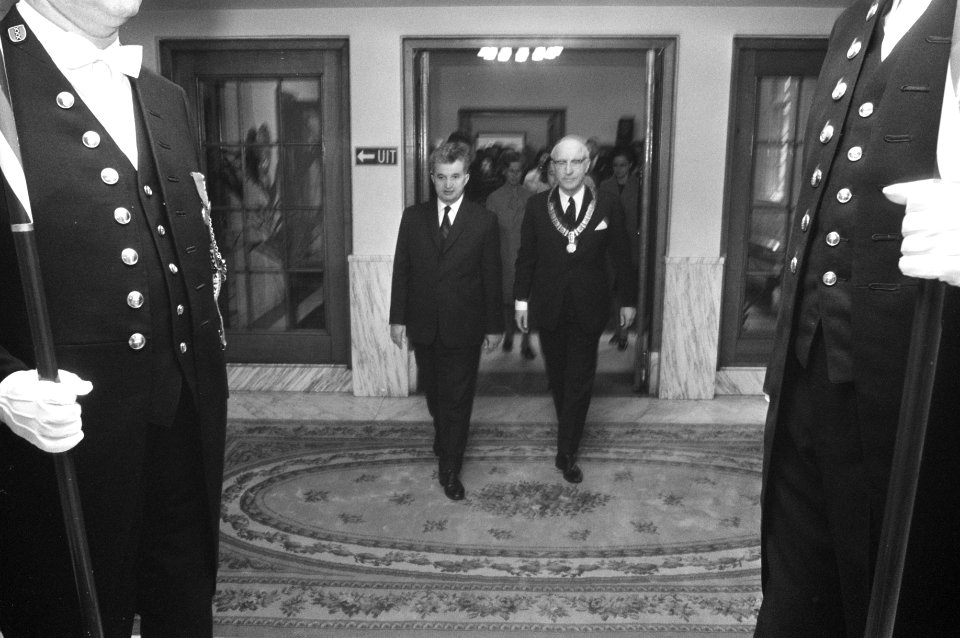 Staatsbezoek President Ceausescu van Roemenie, ontvangst in stadhuis, Bestanddeelnr 926-3346