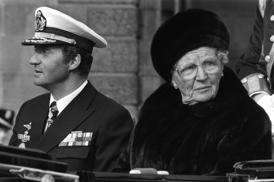 Staatsbezoek Spaans Koninklijk paar koningin Juliana en koning Juan Carlos in c, Bestanddeelnr 930-7300