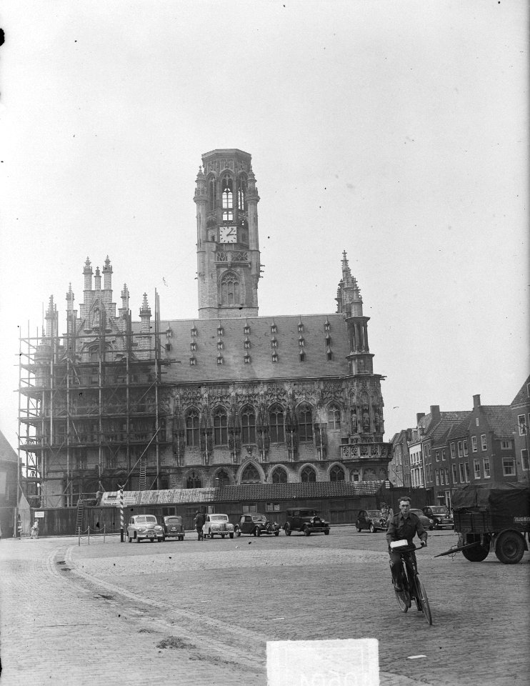 Stadhuis Middelburg in opbouw, Bestanddeelnr 904-0604