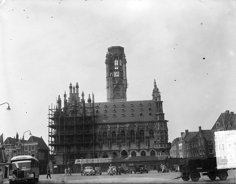 Stadhuis Middelburg in opbouw, Bestanddeelnr 904-0603