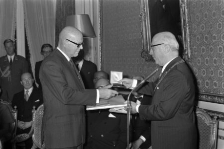 Staatsbezoek President Kekkonen van Finland aan Nederland Burgemeester Samkalden, Bestanddeelnr 925-9717
