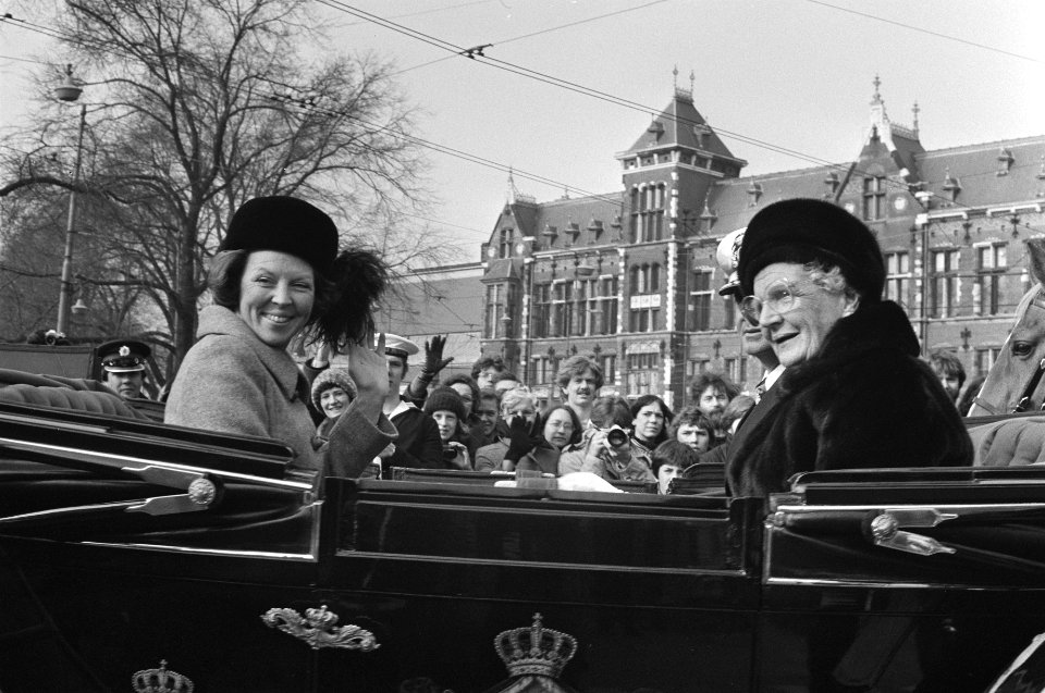 Staatsbezoek Spaans Koninklijk paar Prinses Beatrix en koningin Juliana in cale, Bestanddeelnr 930-7304