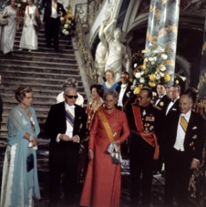 Staatsbezoek HM en Prins Bernhard aan West Duitsland gala avond, v.l.n.r. Bern, Bestanddeelnr 254-8992