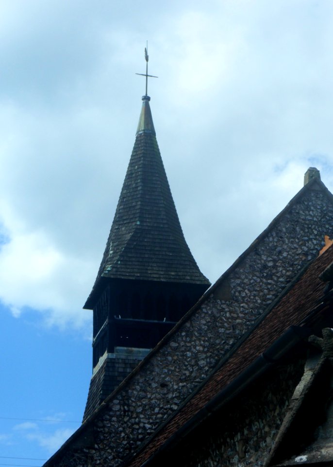 St Peter and St Paul's Church, Medina Road, Wymering (August 2017) (Spire)