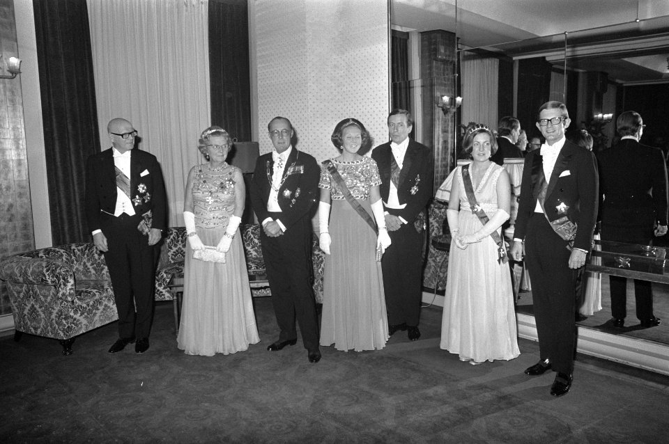 Staatsbezoek President Kekkonen van Finland (tweede dag statiefoto Kekkonen en K, Bestanddeelnr 925-9790