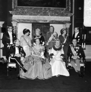Staatsbezoek Koningin Margrethe en Prins Henrik van Denemarken statiefoto, Bestanddeelnr 928-2406