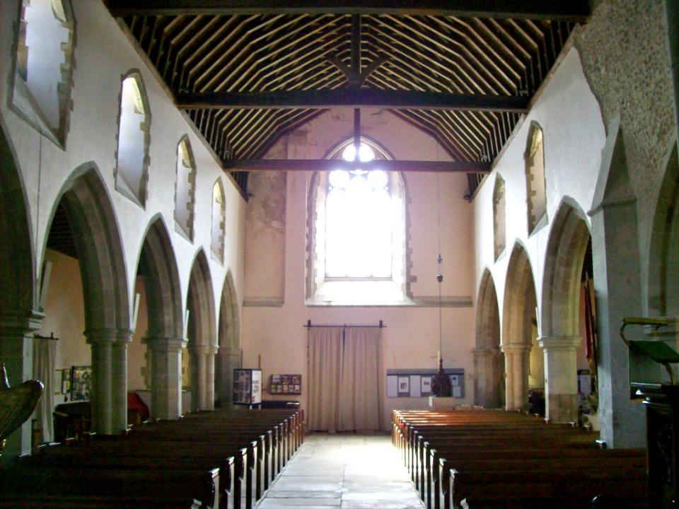 St Nicholas, Pevensey, interior looking West
