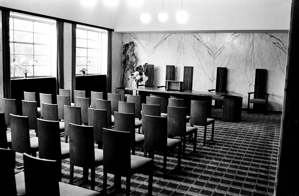 Stadhuis in Hilversum van architect WM Dudok, interieur, Bestanddeelnr 927-6297