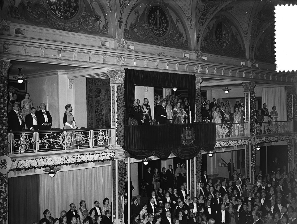 Staatsbezoek Franse president Coty aan Nederland, Den Haag , tweede dag, galacon, Bestanddeelnr 906-6149