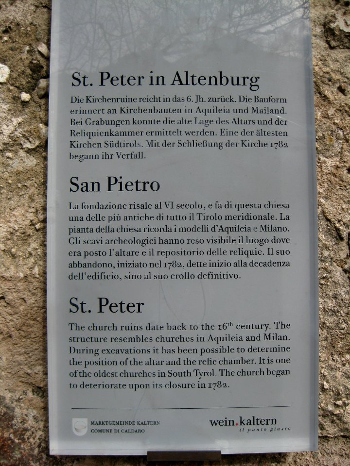 St Peter Altenburg information sign