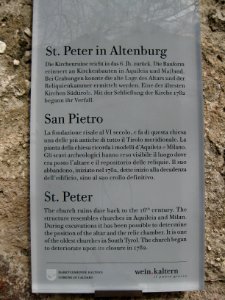 St Peter Altenburg information sign