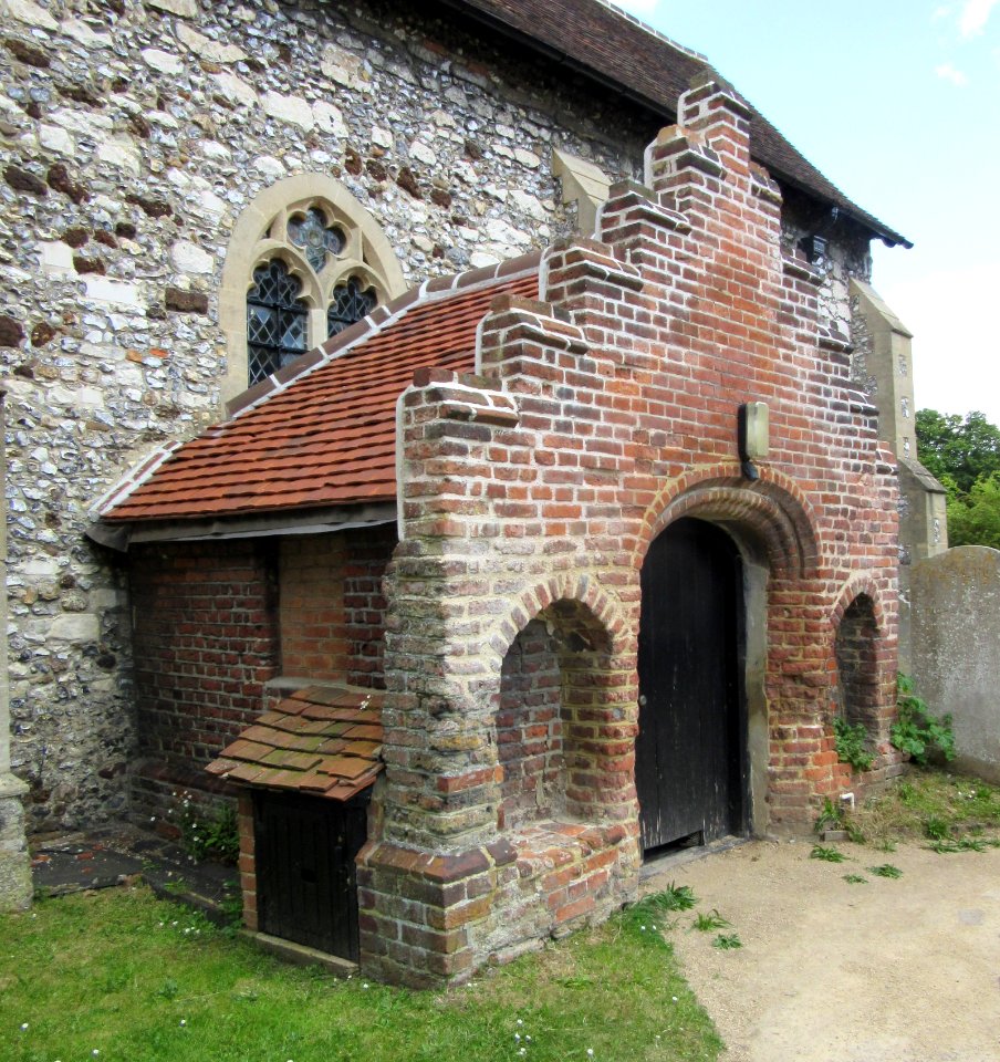 St Peter's Church, High Street, Old Woking (June 2015) (Porch)