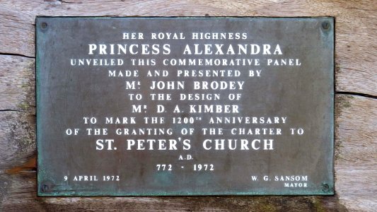 St Peters Church Commemorative Panel, Bexhill-on-Sea