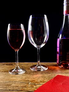 Wine glass alcohol bar photo