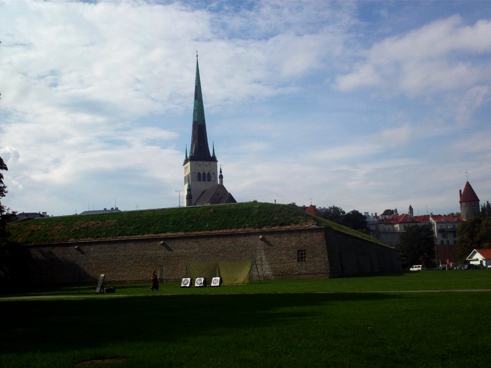 St Olaf and city wall from east