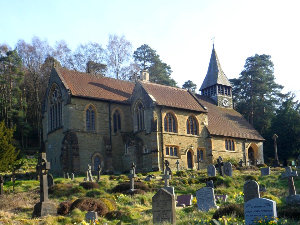 St Mary the Virgin's Church, Horsham Road, Holmbury St Mary (March 2014, from North) (2)