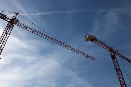 Construction site construction machinery cranes photo