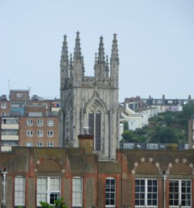 St Peter's Church, York Place, Brighton (NHLE Code 1380903) (July 2014) (Tower seen from Cheapside)