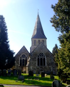 St James's Church, The Square, Shere (March 2014, from East)