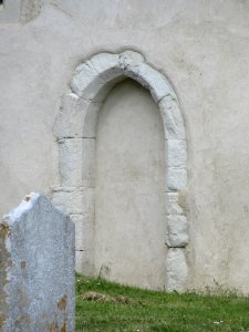 St Peter's Church, High Street, Old Woking (June 2015) (Blocked Door)