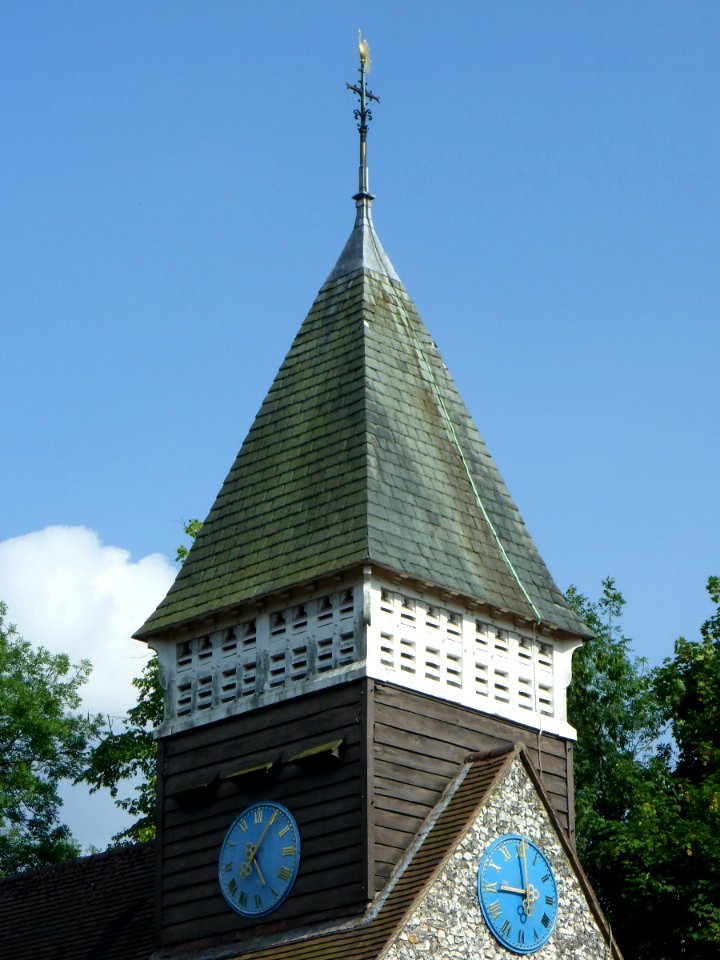 St Peter's Church, Rectory Lane, Woodmansterne (July 2013) (Spire)
