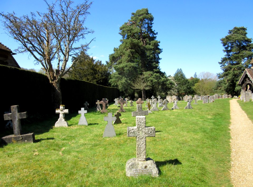 St Peter's Church, School Lane, Hascombe (April 2015) (Churchyard)