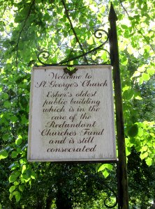 St George's Church, Esher Park Avenue, Esher (June 2015) (Sign)