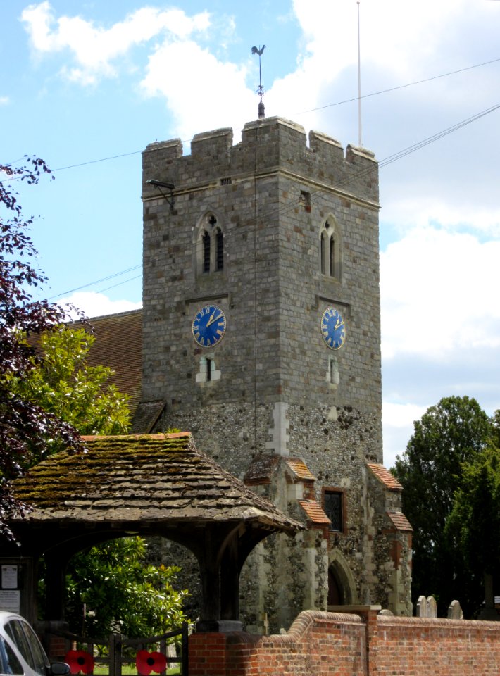 St Peter's Church, High Street, Old Woking (June 2015) (Tower Oblique View)